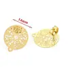 Pendientes de Acero Inoxidable de Moda con Diseño Calado para Oreja Pendientes Chapados al Vacío en Oro de 18 Quilates Materiales para Joyería Hecha a Mano DIY