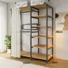 Armario de Montaje Sencillo, Gabinete de Entrada, Perchero Metálico para el Hogar en el Dormitorio, Armario para Habitación de Alquiler, Armario Pequeño para Dormitorio