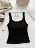 Nuevo modelo otoño e invierno 5999 # Camisola de cuello cuadrado con copas en el busto, tejido acanalado y cepillado, ropa interior para mujer de longitud media