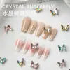 Joias para Nail Art Celebridade da Internet Borboleta de Cristal Diamante Exquisita Aurora Fantasia Brilho Borboleta Estereoscópica Diamante Acessórios de Unha de Luxo Acessíveis
