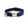 Collar para Gato Mascota Grabado Antiperdida Ajustable Británico Corto Hermoso Corto Azul Gato Campana Collar de Cuello Hebilla Oro Rosa