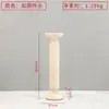 Porta-Velas de Travertino Bege Natural Estilo Wabi-Sabi Nórdico Coluna Geométrica Minimalista Ornamento de Vela Perfumada Decorativo de Mesa
