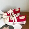 Zapatos de Lona de Moda para Estudiantes Mujeres, Versátiles Primavera/Verano 2026 Transpirables de Suela Gruesa Ligeros Modernos Casuales, Zapatos Geniales