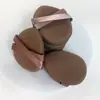 Esponja de Polvo Engrosada con Doble Cinta Marrón para Uso Seco y Húmedo, No Absorbe Polvo, Elástica, de Doble Cara, Esponja Cojín con Doble Cinta