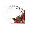 Placa de Papel Descartável Novo Produto Transfronteiriço Flor de Cálice Tema de Natal Festa de Feriado Conjunto de Louça Descartável para Festa