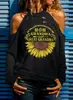 Comercio electrónico transfronterizo Amazon nuevo girasol MAMÁ ABUELA BISABUELA estampado hombros descubiertos Camiseta para mujer