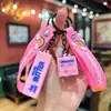 Novos chaveiros de acessórios com figuras 3D de borracha macia em PVC de desenho animado, pingentes para mochila de casal, pequenos enfeites, atacado do fabricante
