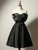 Vestido Preto de Festa, Aniversário de Nicho, Formatura, Cerimônia de Passagem para a Vida Adulta, Sem Alças, Exame de Arte, Anfitriã, Pequeno Vestido Preto, Toque de Luxo para Mulheres