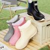 Daifa Zapatos de Lluvia Bajos para Mujer Antideslizantes Impermeables Zapatos de Moda para Adulto para Exterior Cocina Trabajo Botas de Goma de Caña Corta