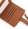 Nova carteira feminina, estilosa, simples, fresca e minimalista, carteira feminina curta com múltiplos compartimentos para cartões, porta-moedas, bolsa de mão