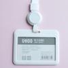 Youhe 6634 Vertical Funda de Plástico PP Rígido de un Solo Lado 6633 Horizontal Placa de Pecho Telescópica Lanyard con Hebilla Fácil de Tirar Funda para Tarjeta de Certificado