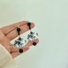 Pendientes de borla de concha en forma de abanico de estilo chino nuevo retro para mujer, pendientes de diseño de estilo antiguo de moda nacional, accesorios de perla ámbar