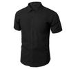 Camisa Branca de Comércio Exterior Masculina Manga Longa Não Amassa Corte Formal de Negócios Estilo Coreano Profissional Trabalho Masculino Branco Casual