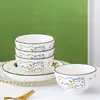 Taza de cerámica con diseño de oso de dibujos animados, vajilla para el hogar, tazón de arroz, tazón de sopa, plato para verduras, plato para pescado encurtido, tazón grande para sopa, plato para frutas