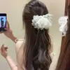 Pinza Banana de Satín con Lunares de Alto Gama Estilo Coreano para Mujer, Pasador para la Parte Trasera de la Cabeza, Accesorio para el Cabello, Pinza para Cola de Caballo, Pinza Vertical, Adorno para el Cabello, Pinza de Garra, Nuevo