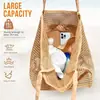 Bolsa de Playa Grande de Malla para Vacaciones en la Costa, Bolso Tote de Mano y Hombro para Guardar Juguetes y Trajes de Baño, Bolsa de Playa de Gran Capacidad