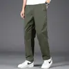Calças Casuais Finas de Verão Novas para Homens, Corte Reto Solto, Tamanho Grande, Perna Larga, Calças Khaki Jovens para Trabalho