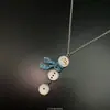 Colar Vintage Retro Colorido de Alta Qualidade Corrente para Clavícula Popular Leve de Luxo Nicho Flor Colar Atacado