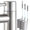 Fornecimento Direto da Fábrica Torneira para Lavatório Único Frio em Aço Inoxidável 304 com Bica Curva, Torneira Única Fria Escovada para Lavatório de Furo Único com Base