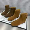 Otoño 2025 Versión Coreana Versátil Retro Punta Redonda Gamuza Botines Delgados Modelo Nuevo con Cremallera Trasera Botines Casuales Botas Martin