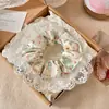 Scrunchies Frescos y Sencillos Estilo Bosque para Mujer, Ligas para el Cabello de Encaje de Alta Gama, Cuerdas Florales Versátiles para el Cabello, Dulces Accesorios para el Cabello Coreanos