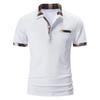 Comercio Exterior Transfronterizo Verano 2024 Nuevo Polo de Manga Corta para Hombre Sugiyama Fashion Cuadros Color Block Top Lapp POLO