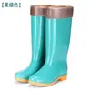 Botas de lluvia de algodón hasta la mitad de la pantorrilla, forradas de polar, zapatos impermeables, cubrezapatos de goma, botas de agua, para mujer, adulto, de caña alta, cálidos, invierno