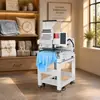 Nova máquina de bordar de cabeça única da Fábrica Qi Hong, multifuncional para bordado em vestuário, bordado plano e bordado em bonés, nova máquina de bordar computadorizada de cabeça única de 15 agulhas