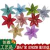 Cabeça de Flor Simulada Decorações de Árvore de Natal Recortes de Cabeça de Flor de Natal Guirlanda de Natal Decoração de Árvore de Natal 13cm Flores de Natal