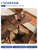 Café Retrô Americano Mesa e Cadeira de Madeira Maciça Combinação Padaria Sobremesa Loja de Chá com Leite Mesa Restaurante Ocidental Comercial Mesa Quadrada