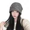 Atacado de Fábrica Chapéu Turbante de Tricô Simples com Alta Elasticidade, Chapéu Slouchy Faz o Rosto Parecer Menor, Personalidade Casual Feminina