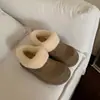 Botas de Nieve Henan Sangpo Puño de Gamuza Tira de Cuero Estilo Tejido Botines Cortos 20714