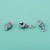 Nuevo Colgante de Concha Estéreo Personalizado de Plata Esterlina S925 DIY Pulsera de Cuerda con Cuentas Cristal Material de Accesorios de Plata
