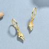 Pendientes de Caracola de Plata de Ley 925 para Mujer Diseño de Personalidad de Moda Aro de Oreja de Caracola Estilo Ins Europeo y Americano Joyería de Oreja Elegante