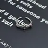 Estilo Dulce de Niña Plata Rosa Diamante Colorido Tesoro Lazo Estrella Corona Anillo Abierto Anillo de Apilamiento de Nicho para Mujeres