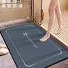 Alfombra Suave Absorbente de Agua de Barro de Diatomeas para Baño, Felpudo Antideslizante, Felpudo Doméstico Simple de Secado Rápido, Felpudo de Puerta de Gama Alta