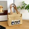Bolsa de lona de alto valor Baoma saindo simples bolsa compacta tridimensional bolsa de trabalho espessada bolsa de almoço