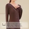 Ropa interior térmica de manga larga con sujetador acolchado para mujer, top interior, liquidación de fin de temporada