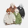 Nueva Moda de Primavera Marca de Moda Chaqueta de Moda con Capucha Falsa de Dos Piezas Suelta Chaqueta Abrigo Versátil JK9258-P80