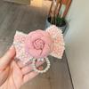 Estilo Xiaxiang camelia diseño de nicho senior broche de perlas con lazo accesorios pin de lazo con temperamento pajarita