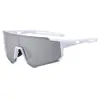 Gafas de montar semi-sin montura transfronterizas gafas de sol negras montañismo al aire libre a prueba de viento cara cuadrada redonda gafas de sol delgadas hombre