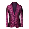 Chaqueta de Traje Nueva para Hombre Transfronteriza, Patrón de Moda, Traje de Talla Grande, Ropa Formal, Anfitrión, Cantante, Ropa para Actuación en Escenario