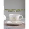 Juego de Tazas de Café Retro Jingdezhen Estilo Europeo Pequeña Taza de Cerámica de Lujo Creativo Pastoral Juego de Té de la Tarde Té Floral