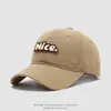 Boné de Baseball Bordado com Letras Estilo Coreano para Homens e Mulheres, Primavera e Outono, Emagrecimento Facial, Proteção Solar, Boné Bico de Pato, Chapéu de Sol Casual com Aba Curva