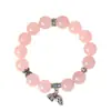 Pulsera de Cristal Rosa Natural con Cuentas del Mismo Estilo que Zhao Lusi para Mujer, Pulsera de Cristal de Moda de Alta Gama del Mismo Estilo que las Celebridades al por Mayor