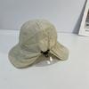 Sombrero de Cubo de Nailon Ligero Estilo Coreano de Primavera y Verano con Abertura Trasera para Cola de Caballo y Cordón Ajustable para Hombres y Mujeres de Secado Rápido para Viaje, Parasol y Protección Solar, Sombrero de Pescador