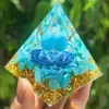 Pirâmide de Bola de Cristal Transfronteiriça Resina Série Olho Azul Pedra de Energia Olho do Diabo Sala de Estar Decoração de Mesa para Casa