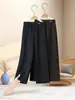 Nuevos estilos de invierno para mujeres de mediana edad: pantalones de moda y casuales, de corte holgado, cintura alta y pierna recta para primavera y otoño