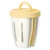 Taza de Fruta, Taza de Ensalada para Desayuno, Taza para Llevar de Picnic con Tenedor, Tapa Portátil, Taza de Doble Capa con Drenaje, Bola de Flor de Baño Multiusos
