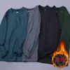 Ropa de Fitness para Hombre en Otoño e Invierno Mallas de Secado Rápido Ropa de Entrenamiento para Gimnasio Tops para Correr Ropa Casual Cálida con Forro Polar